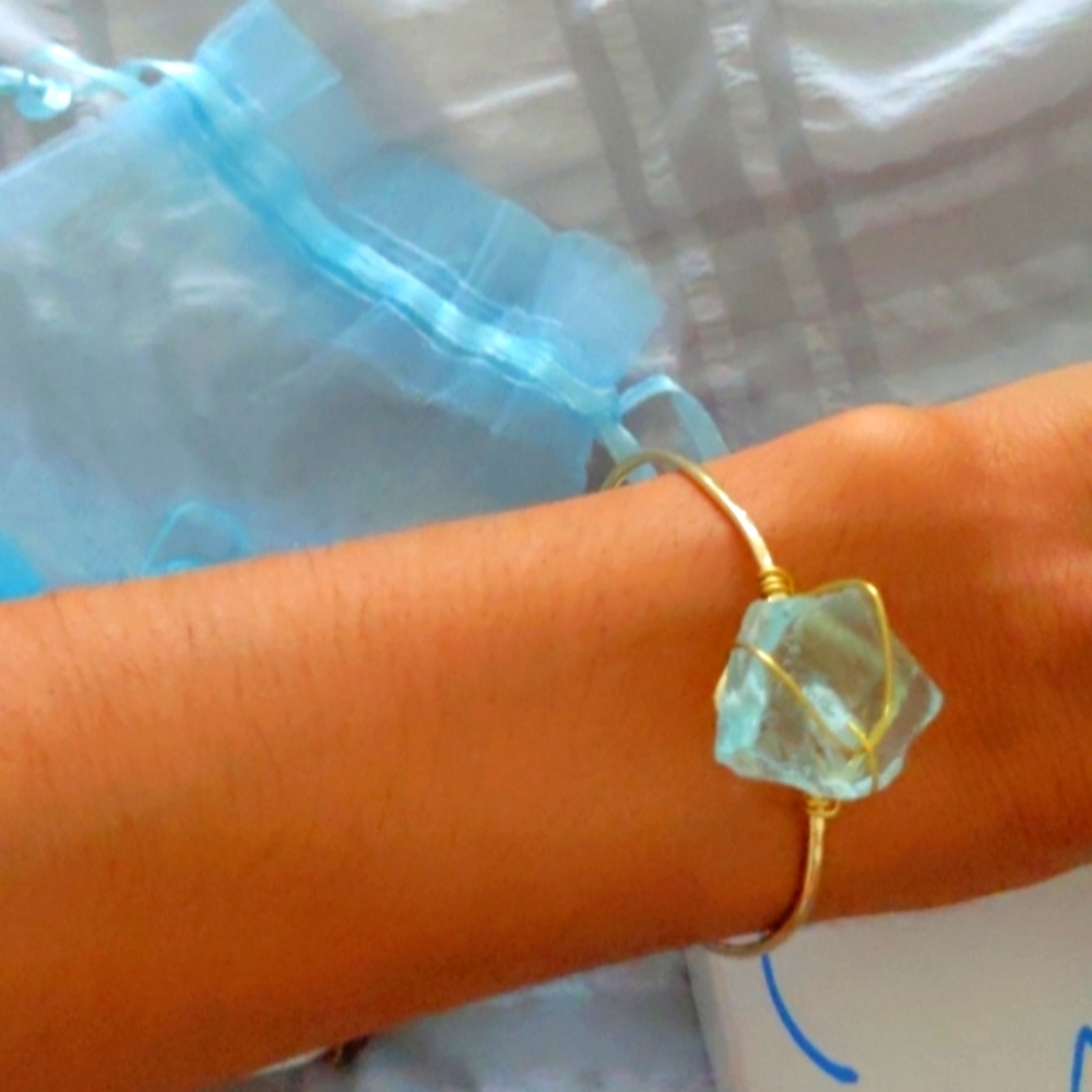 Amazing aguamarina bracelet